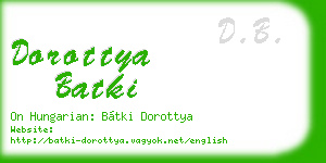 dorottya batki business card